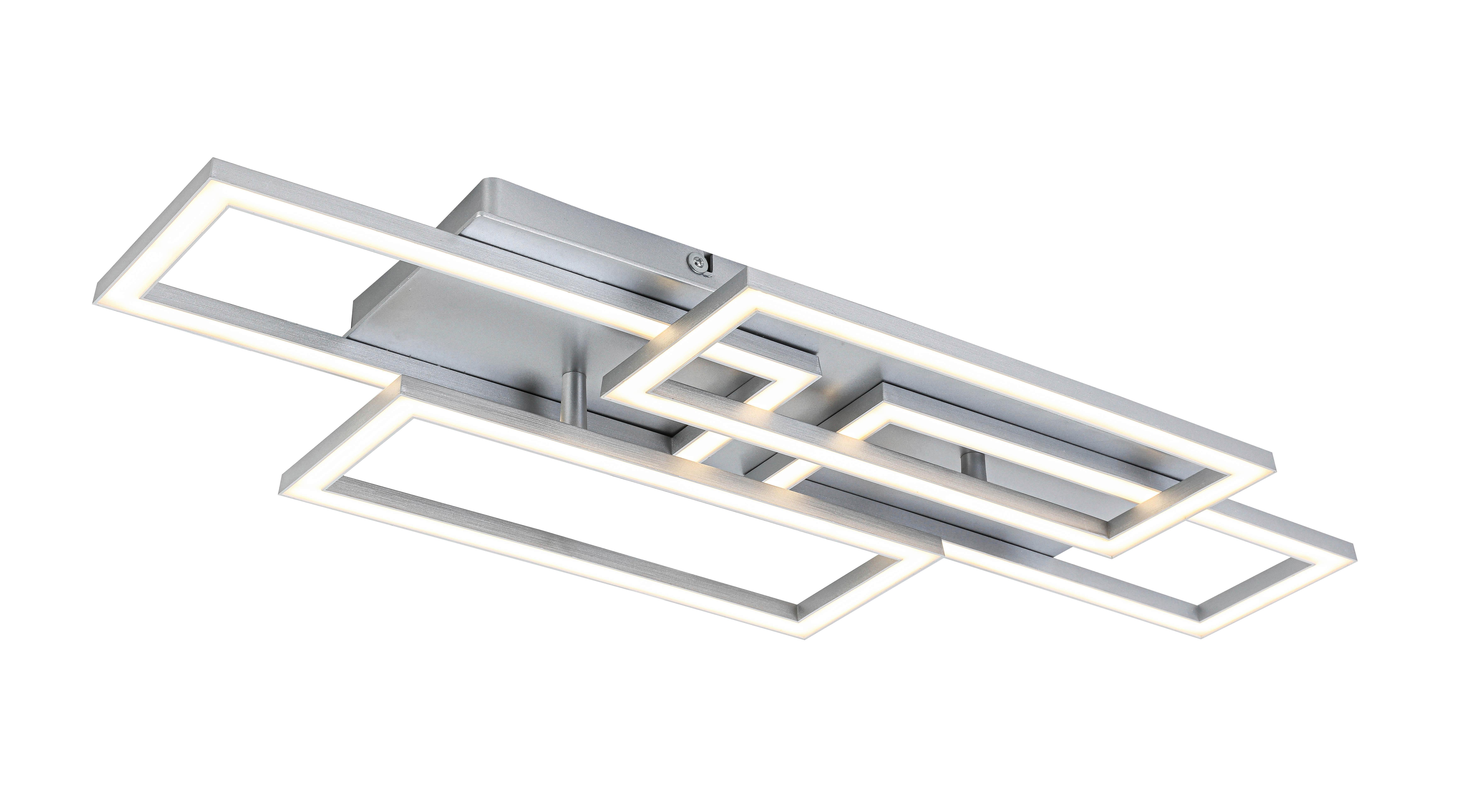 STROPNÉ LED SVIETIDLO MEGA - strieborná/niklová, Modern, kov/plast (72/28,4/8cm) - Mömax