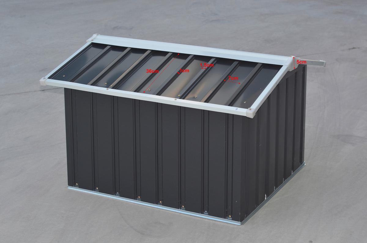 Kleingarage Robus - Anthrazit, MODERN, Metall (86/100/63,5cm) - Homezone