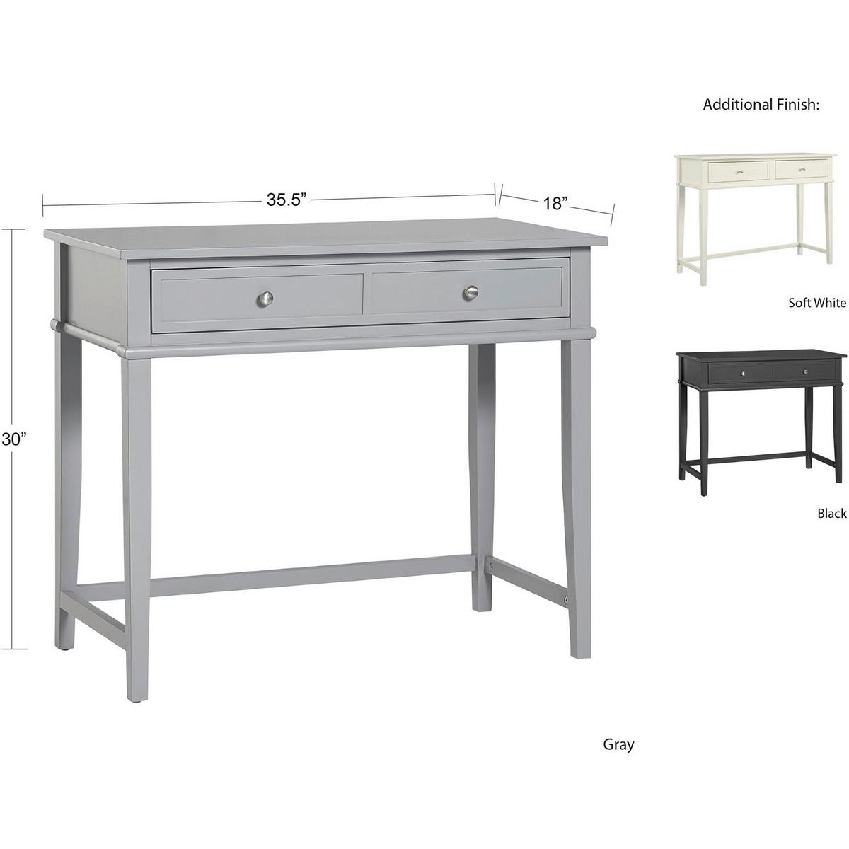 Schreibtisch Franklin Grau L: 89cm - Grau, Design, Holzwerkstoff (89/75/45cm) - MID.YOU