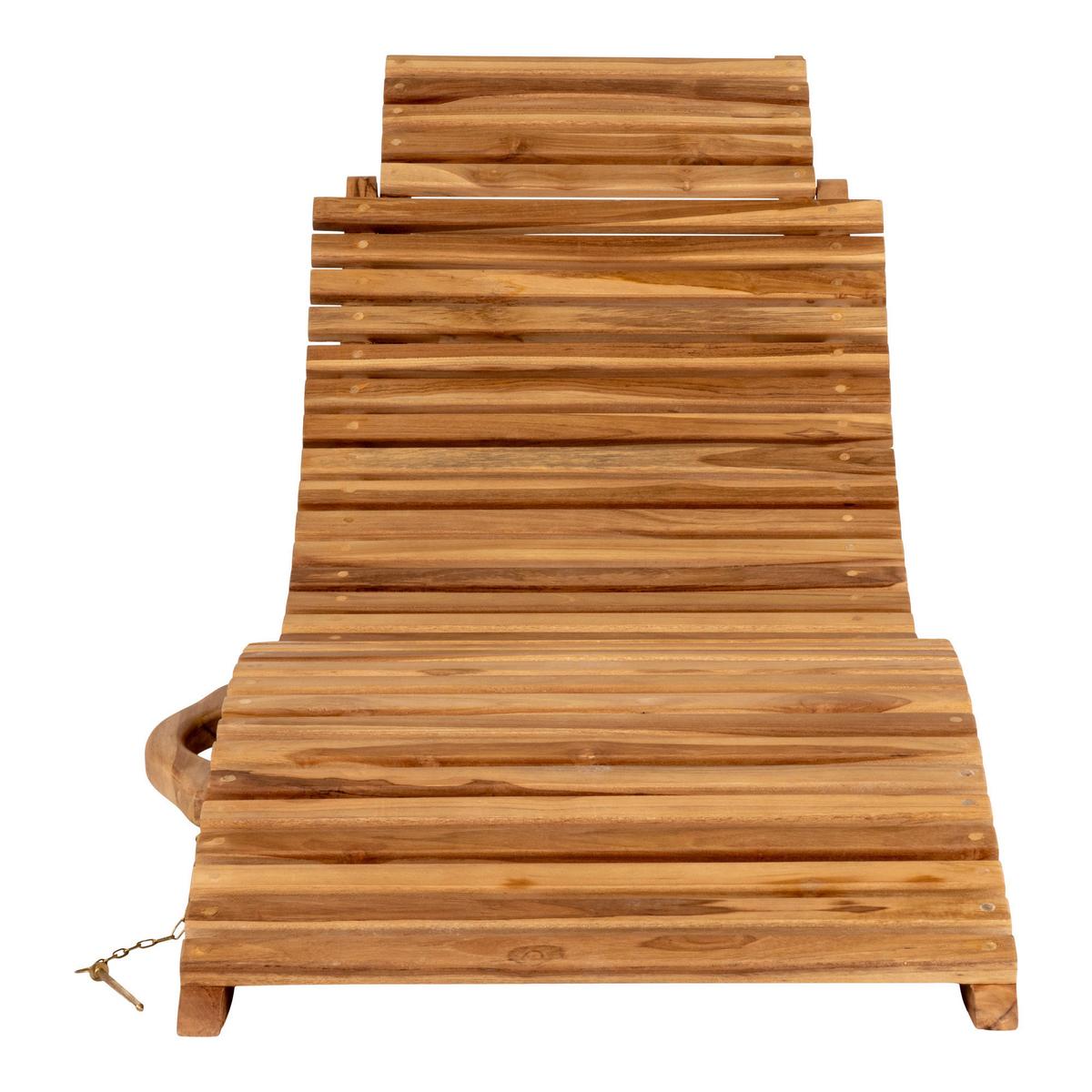 Sonnenliege Arrieta Braun B: 50 Cm - Braun, MODERN, Holz (50/25/160cm) - MID.YOU