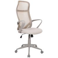 Drehstuhl Patricia Mit Armstützen Beige/grau - Beige/Grau, MODERN, Kunststoff/Textil (63/115-125/61cm) - MID.YOU