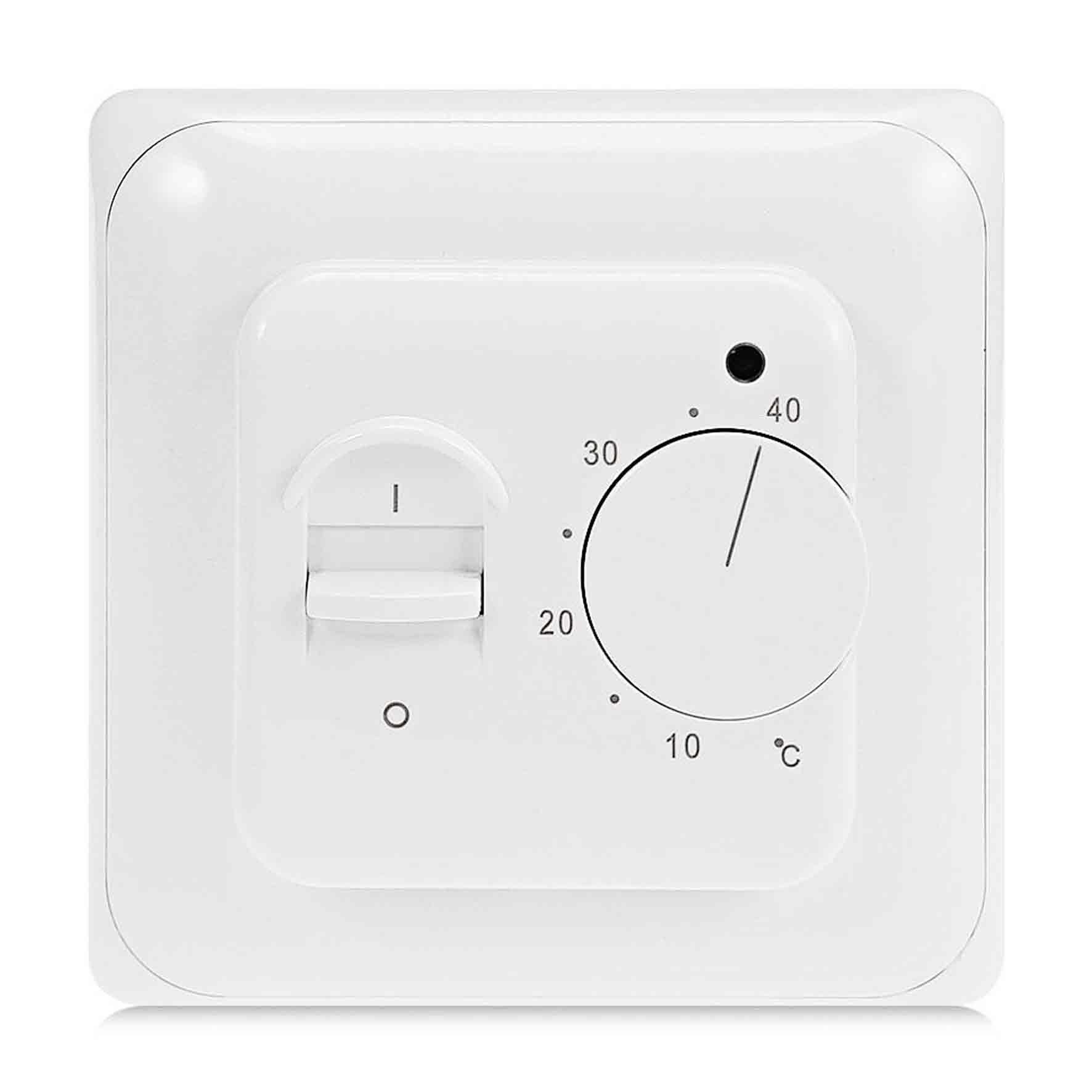 Thermostat Eycos L: 8,5 cm Weiss - Weiß, Basics, Kunststoff (8,5/8,5/5cm)