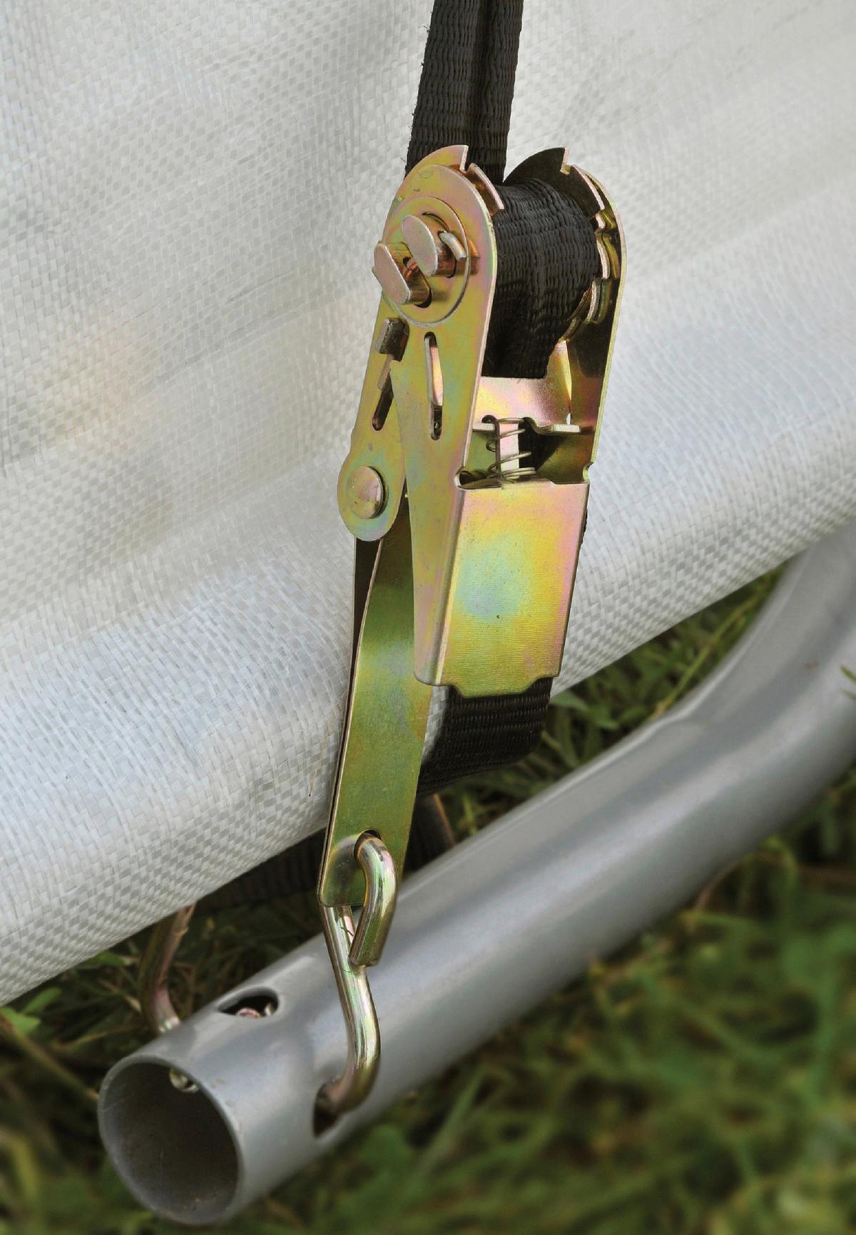 Gewächshaus 300x240x300 cm Stahlgestell/Kunststoff - Weiß, Basics, Kunststoff (300/240/300cm)