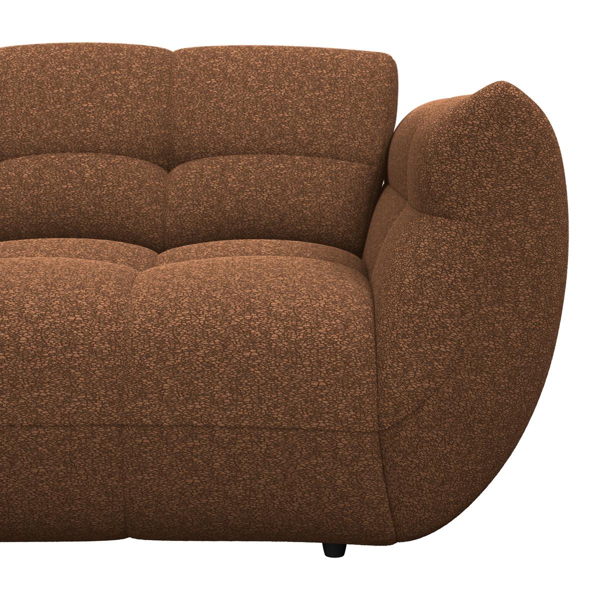 Ecksofa Panda Chenille terracotta, 178x280cm - Dunkelgrün/Terracotta, Trend, Textil (178/280cm)