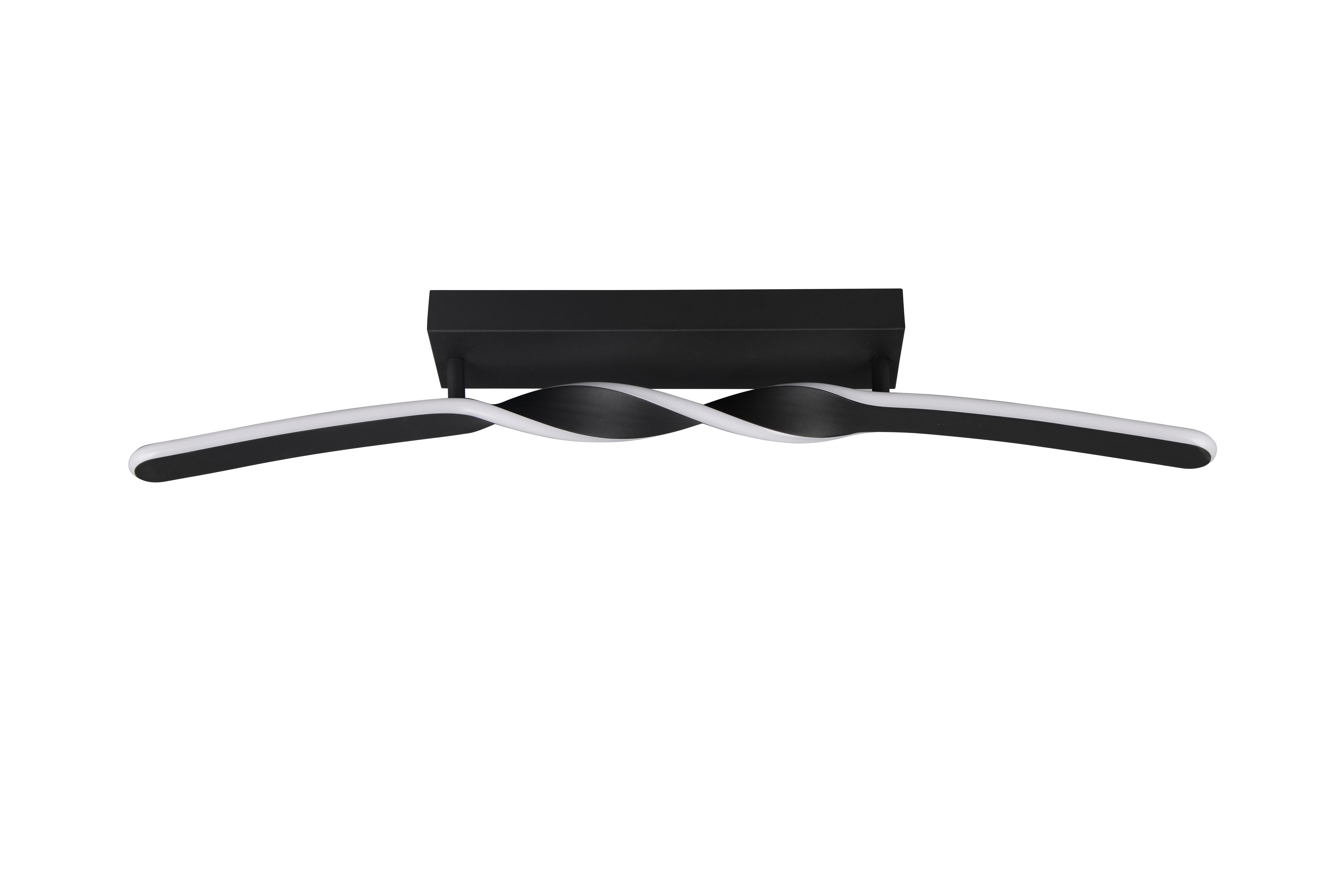 LED-Deckenleuchte Ginko Schwarz Weiß B: 12,5 cm - Schwarz/Weiß, Design, Kunststoff/Metall (79/12,5/9cm)