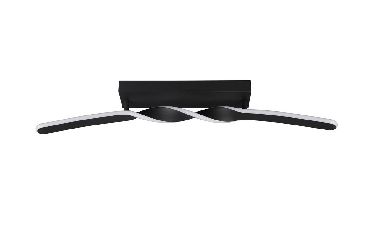 LED-Deckenleuchte Ginko Schwarz Weiß B: 12,5 cm - Schwarz/Weiß, Design, Kunststoff/Metall (79/12,5/9cm)