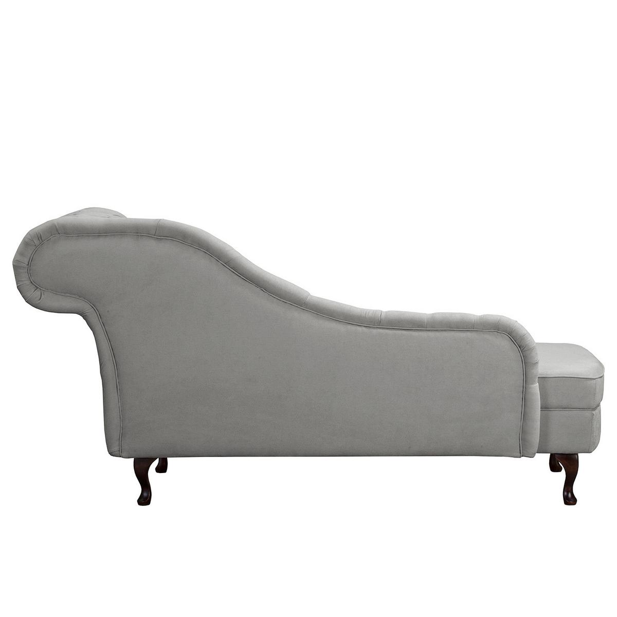 Récamiere Pako Grau B: 185cm - Braun/Grau, Design, Textil (185/93/75cm) - Livetastic