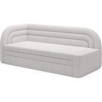 Récamiere Fabillo links Weiß, B: 86 cm - Schwarz/Weiß, Design, Textil (86/80/223cm) - P & B