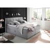 Boxspring postel  GRANADA šedá 180x200 cm - šedá/černá, Basics, textil/plast (180/200cm) - MID.YOU