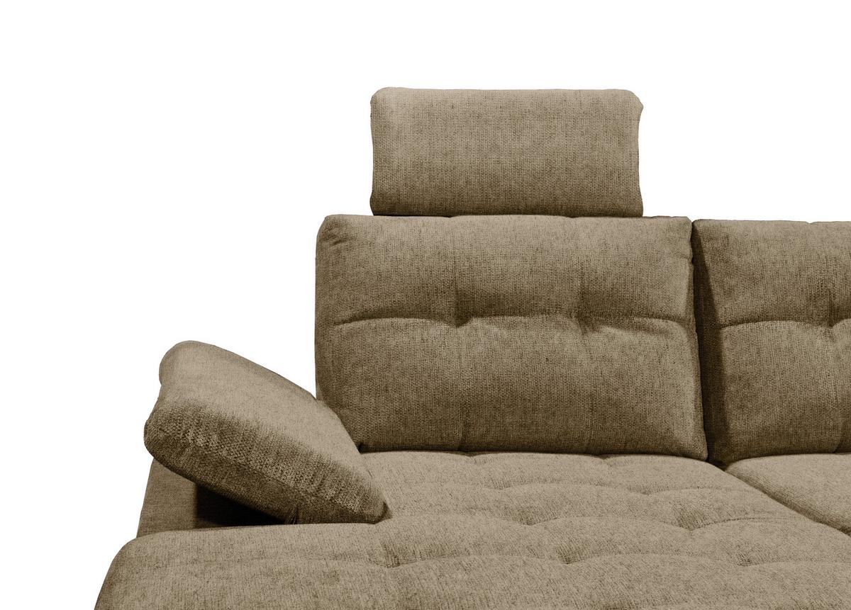 Wohnlandschaft Durban U Terracotta U: 170/324/218 Cm - Sandfarben/Schwarz, KONVENTIONELL, Textil (170/324/218cm) - MID.YOU