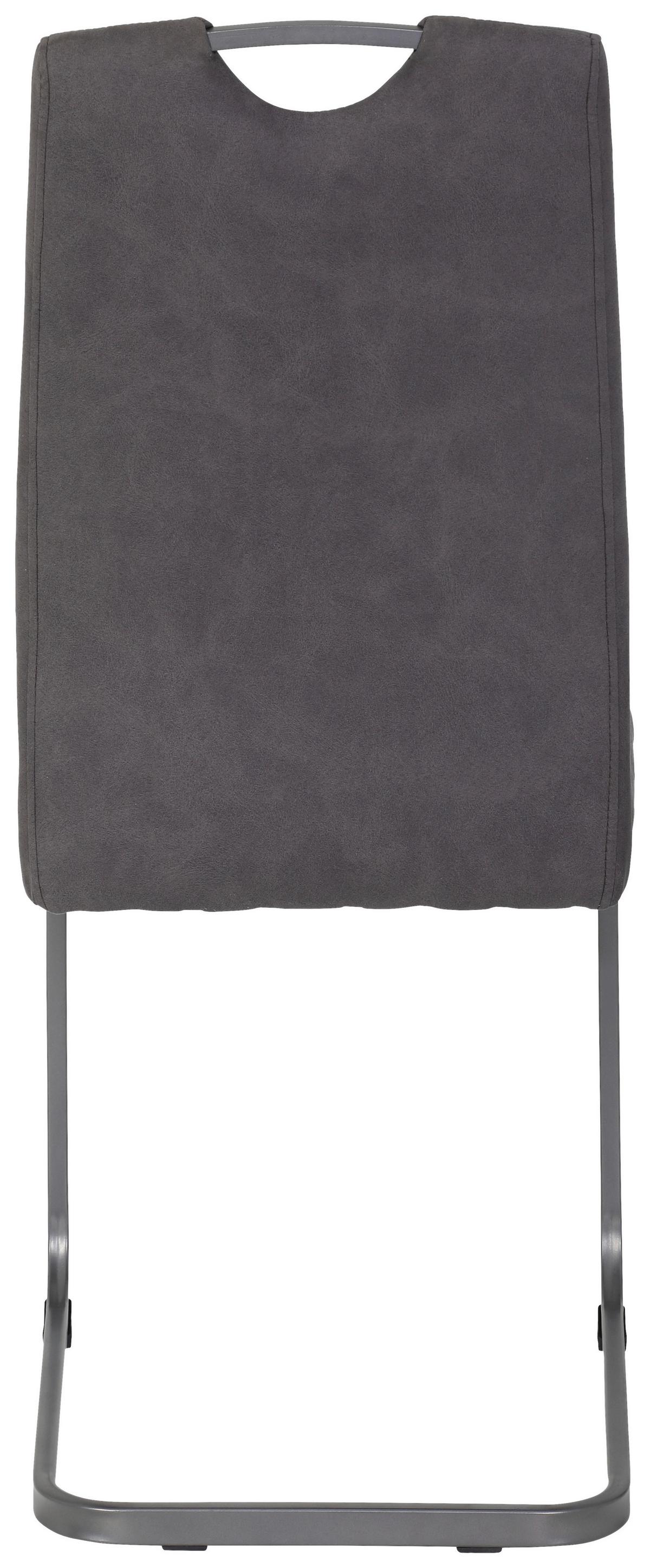 Schwingstuhl Christina Ii Lederlook Anthrazit Gepolstert - Anthrazit/Grau, KONVENTIONELL, Textil/Metall (43/98/58cm)