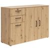 Kommode Multi,cab.3D/2drawers,s588-Kom - Anthrazit/Eiche Artisan, MODERN, Holzwerkstoff (120/83/40cm)