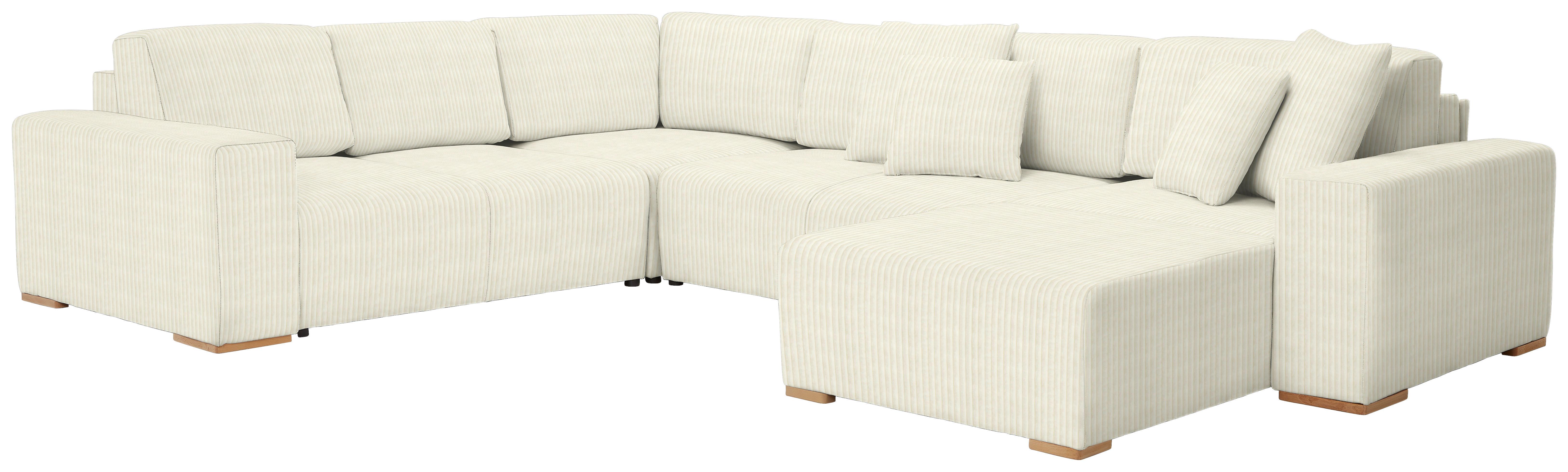 Wohnlandschaft Vouge Creme U: 283x371x208 cm - Buchefarben/Creme, KONVENTIONELL, Textil (283/371/208cm) - Livetastic