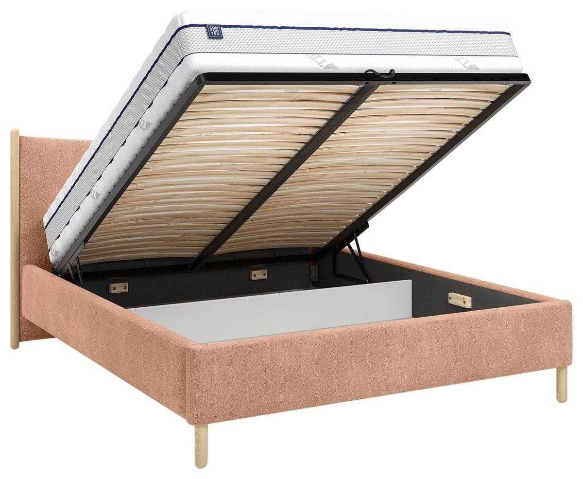 Polsterbett Nature Rostfarben Lf: 180x200 Cm - Rostfarben/Buchefarben, MODERN, Holz/Holzwerkstoff (180/200cm) - MID.YOU