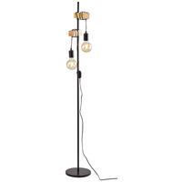 STOJACIA LAMPA TOWNSHEND - hnedá/čierna, Konventionell, kov/drevo (20,5/25/166,5cm) - Eglo