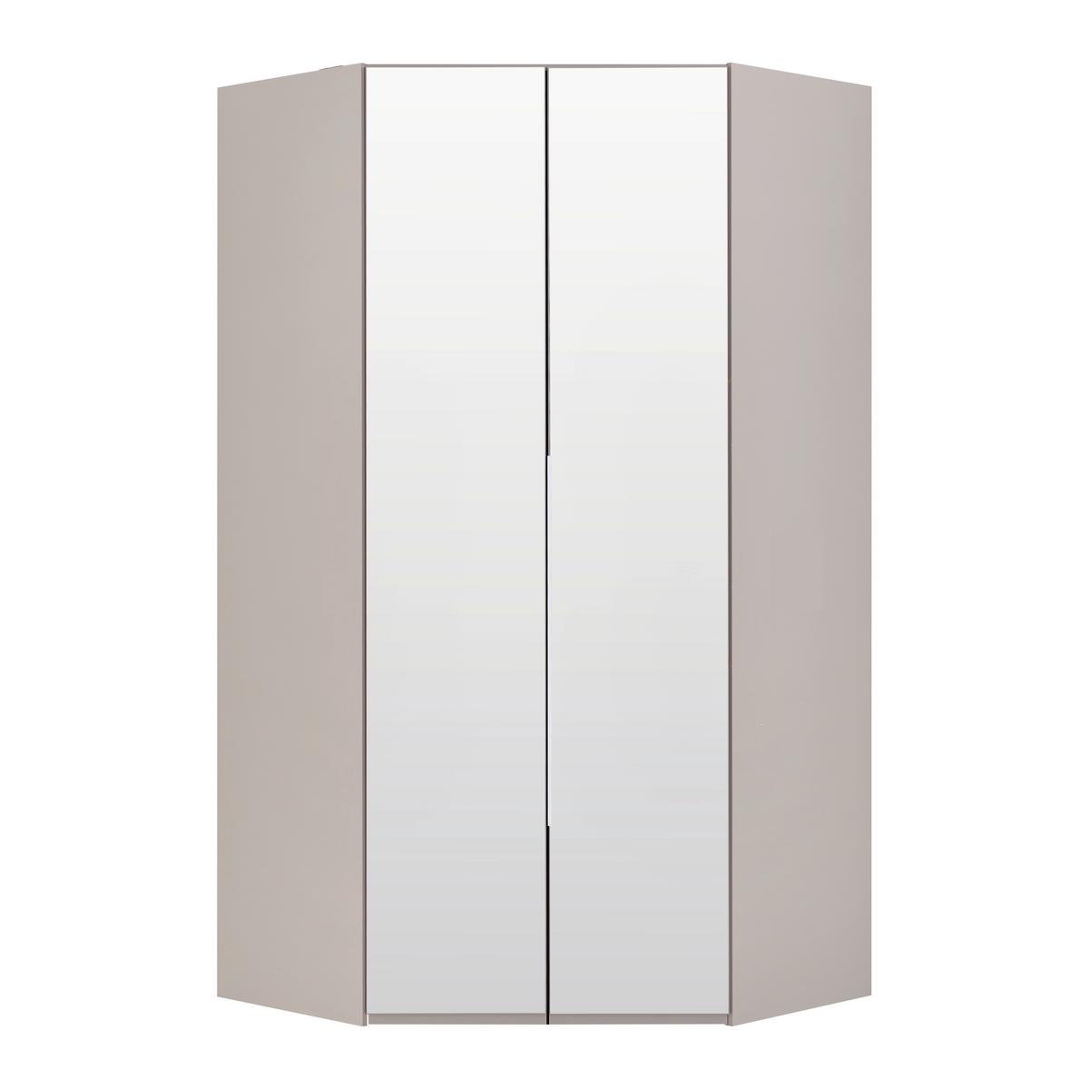 Šatní skříň NEW YORK - šedá/černá, Konvenční, kov/kompozitní dřevo (120/236/120cm)