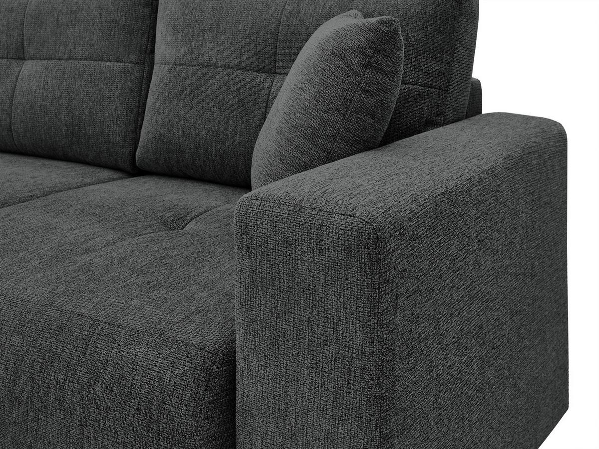 Ecksofa mit Schlaffunktion & Bettkasten Texas Anthrazit - Anthrazit/Schwarz, KONVENTIONELL, Holz (203/259cm)