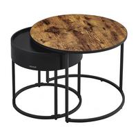 Couchtisch Coffee Table - Schwarz/Braun, MODERN, Holzwerkstoff/Metall (60/60/45cm) - MID.YOU