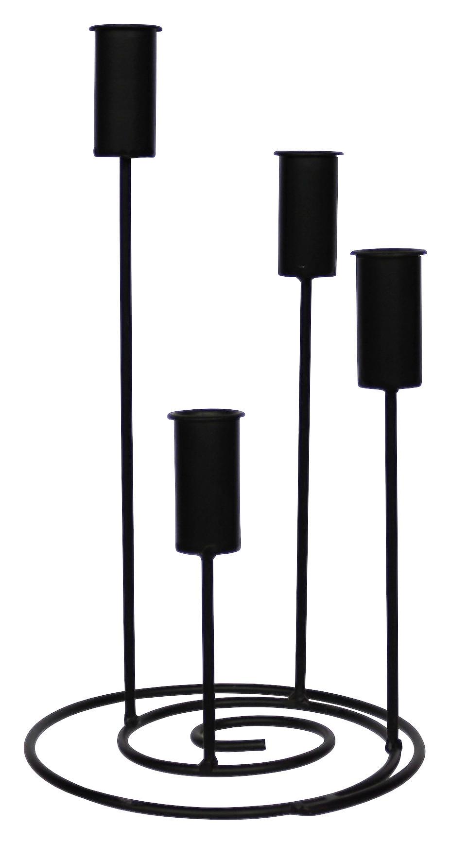 Svietnik Black, V: 20cm - čierna, Design, kov (39/20cm)