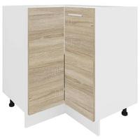 Eckunterschrank Esilo B: 76 cm Weiß/Eiche Dekor - Weiß/Sonoma Eiche, KONVENTIONELL, Holzwerkstoff (76/82/76cm) - MID.YOU