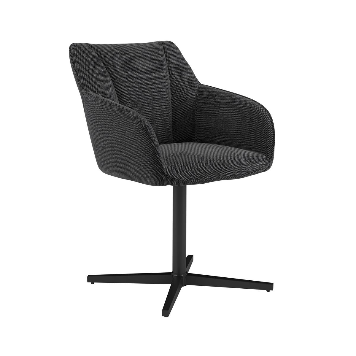 Négylábú Szék Rosina - fekete, Modern, textil/fa (56/84/60cm)