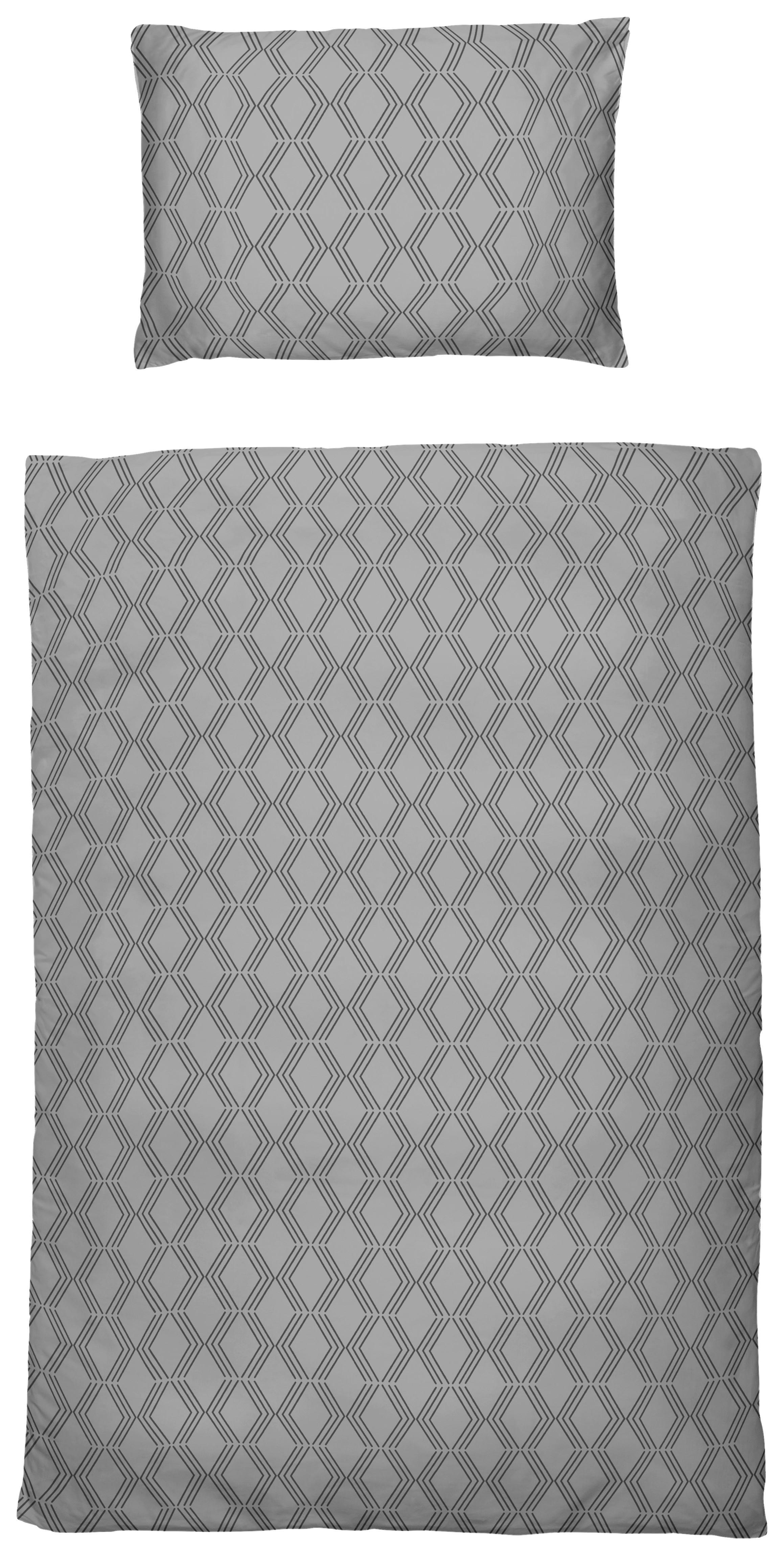 Ágyneműhuzat-garnitúra Jutta - Ezüst, romantikus/Landhaus, Textil - James Wood
