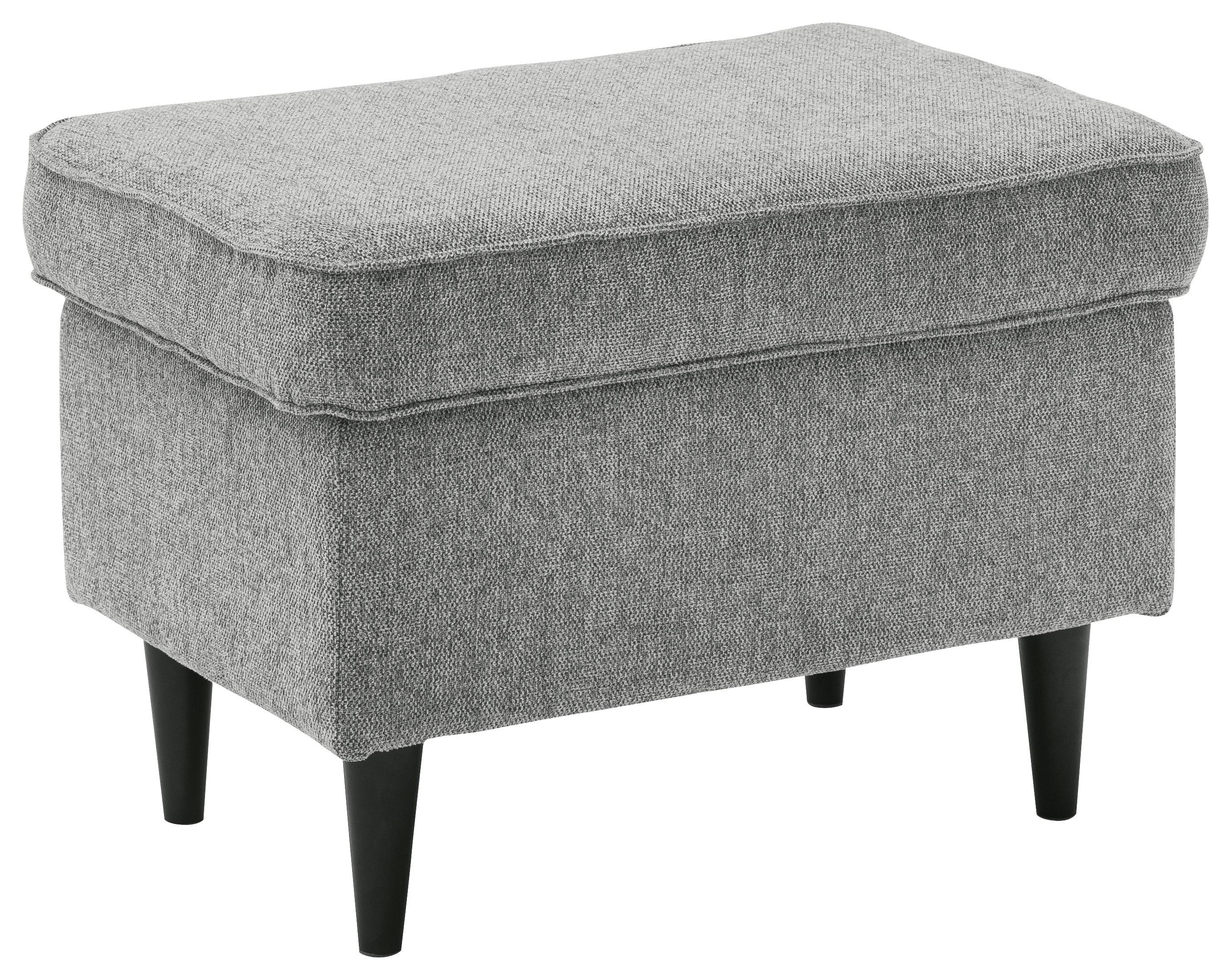 Hocker Oskar - Schwarz/Grau, Basics, Holzwerkstoff/Textil (63/43/42cm) - MID.YOU