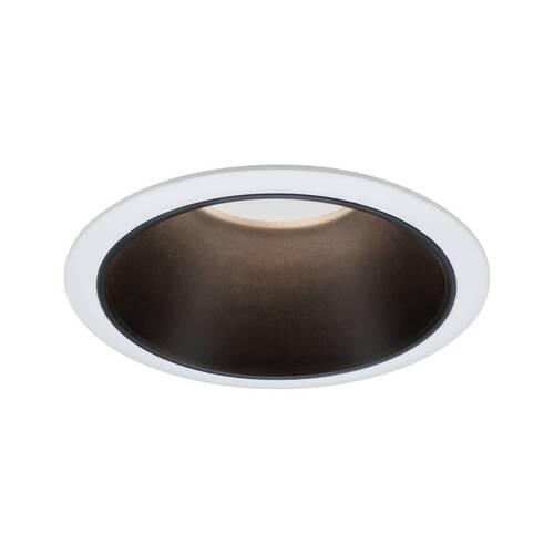 Einbauspot Ø 8,8 cm Weiß/Schwarz dimmbar - Schwarz/Weiß, Design, Kunststoff/Metall (8,8cm) - Paulmann