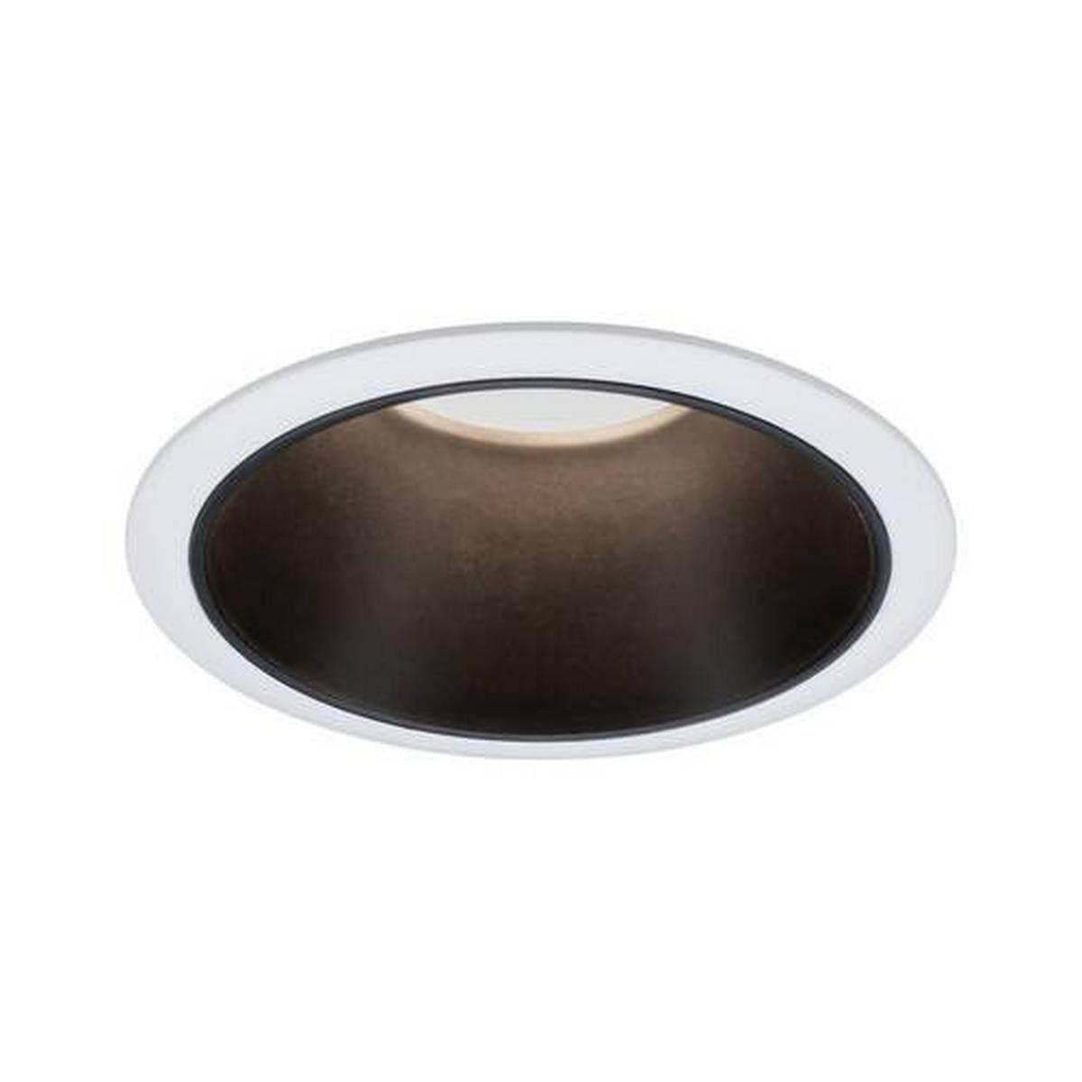 Einbauspot Ø 8,8 cm Weiß/Schwarz dimmbar - Schwarz/Weiß, Design, Kunststoff/Metall (8,8cm) - Paulmann