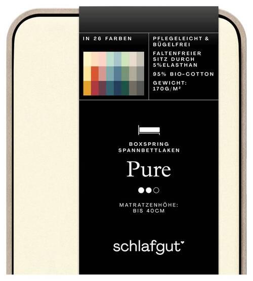 Boxspring-spannleintuch Pure Boxspring - Hellgelb, Basics, Textil (140-160/200-220cm) - Schlafgut