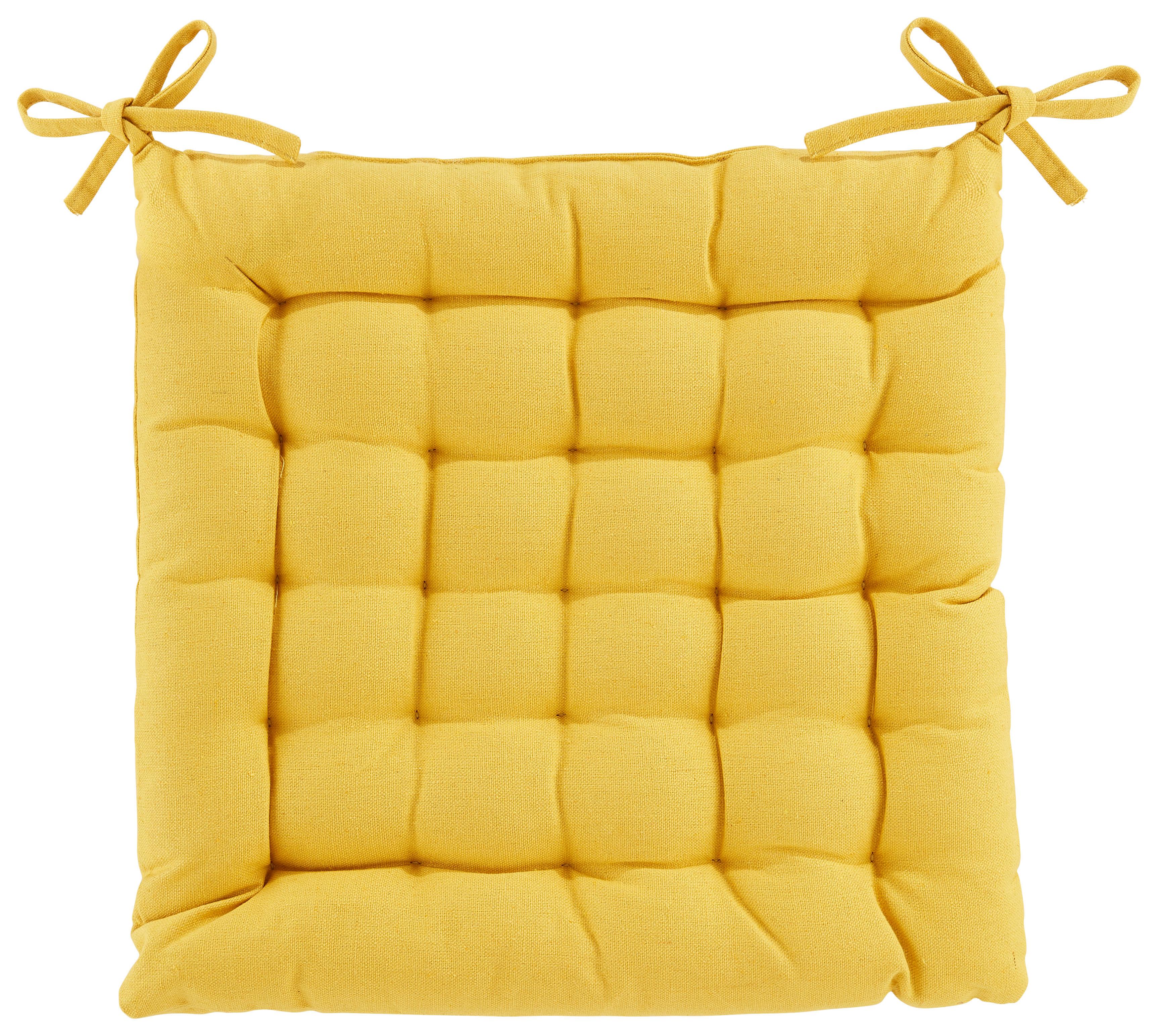 PODUŠKA NA SEDENIE Anke,40x40cm - žltá, textil (40/40/4cm) - Modern Living