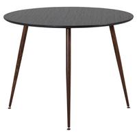 Esstisch Plaza Schwarz L: 100 cm - Schwarz, Design, Holzwerkstoff/Metall (100/100/75cm) - Livetastic