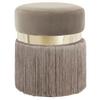 Hocker Rebecca 925 Goldfarben/Taupe B: 38 cm - Taupe/Goldfarben, Design, Kunststoff/Textil (38/45/38cm) - Kayoom
