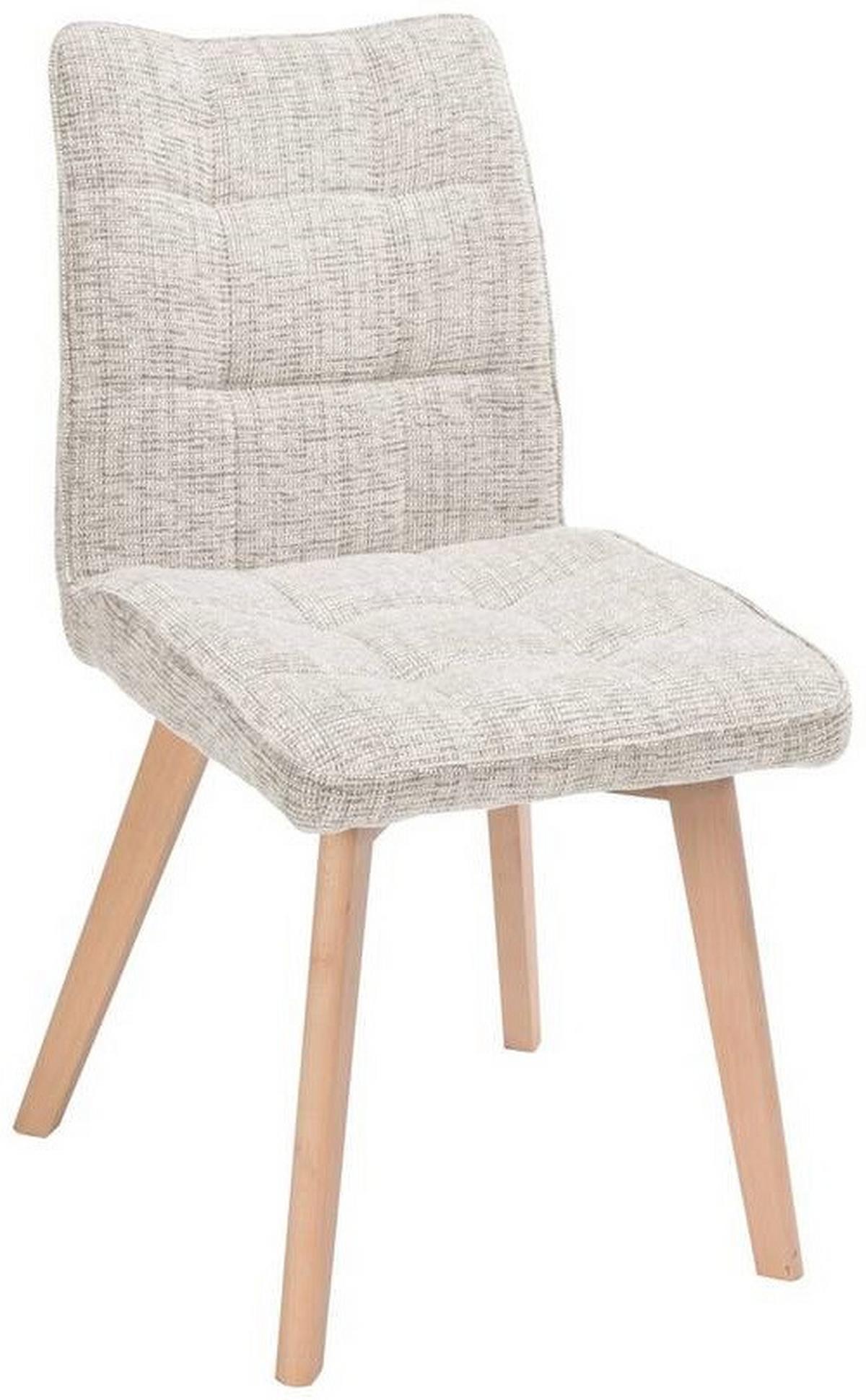 Stuhl Colin - Eichefarben/Beige, LIFESTYLE, Holz/Textil (45/88/62cm) - Livetastic