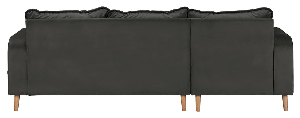 Ecksofa Beata Dunkelgrau S: 150x230 cm - Wengefarben/Dunkelgrau, Design, Textil (150/230cm) - Livetastic