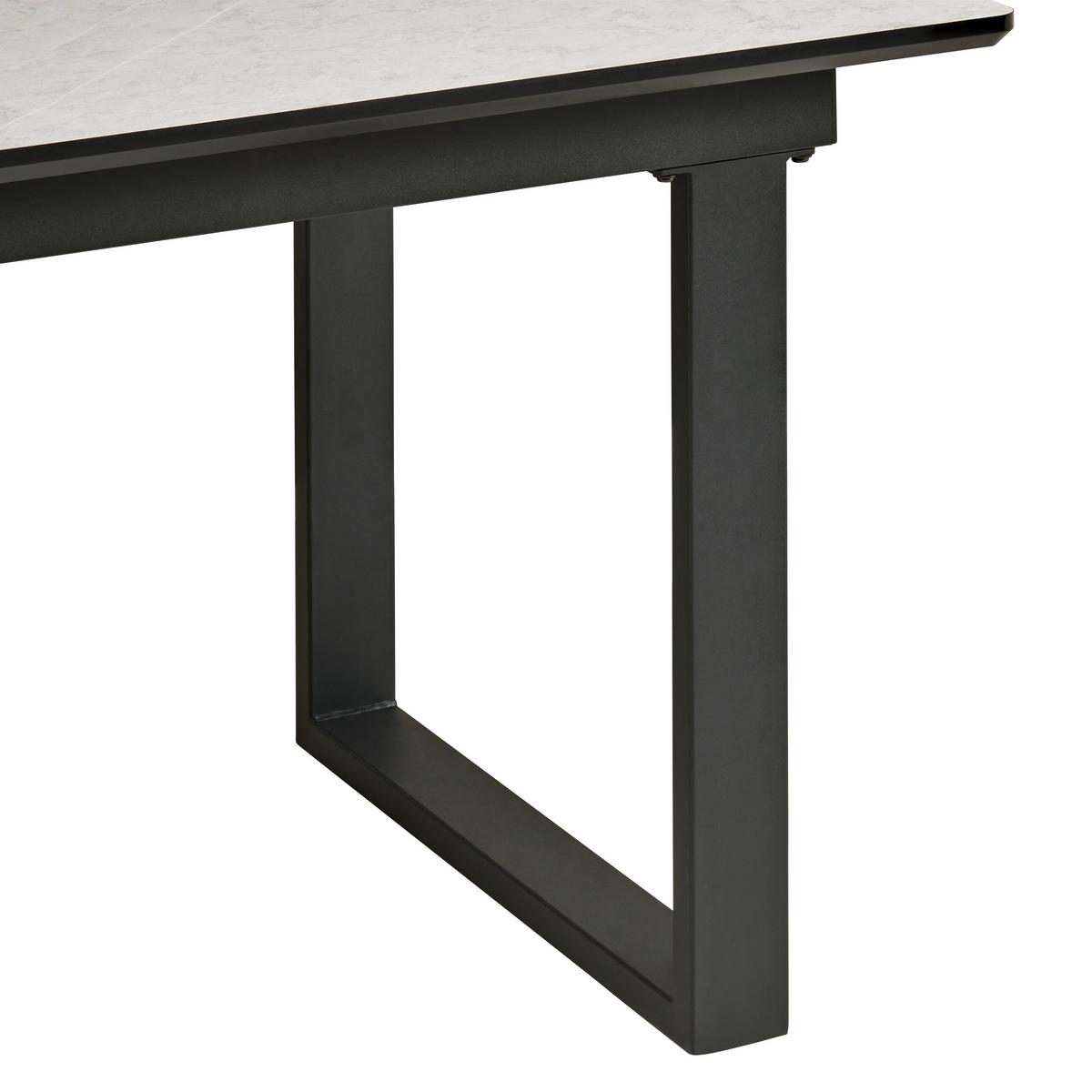ESSTISCH GARY AZ - Schwarz/Grau, KONVENTIONELL, Holzwerkstoff/Metall (180-260/90/76cm) - MID.YOU