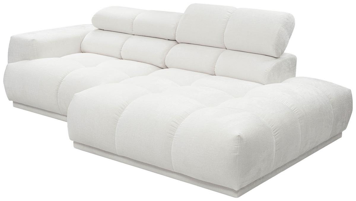 Ecksofa Chani Creme, Schenkel: 150x239 Cm - Creme, MODERN, Textil (150/239cm) - MID.YOU
