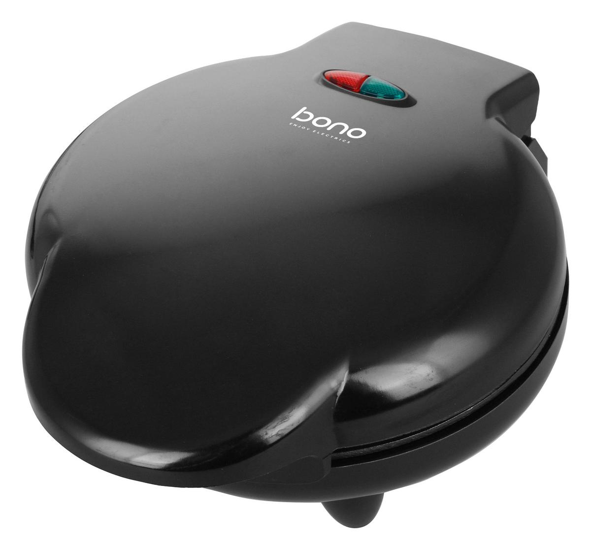 Waffeleisen Wilma - Edelstahlfarben/Schwarz, Basics, Kunststoff/Metall (24.6/19.5/9.2cm) - Bono