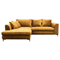 Eckschlafsofa Mit Schlaffunktion Bello Gelb - Gelb/Beige, Design, Textil (187/277cm) - Livetastic