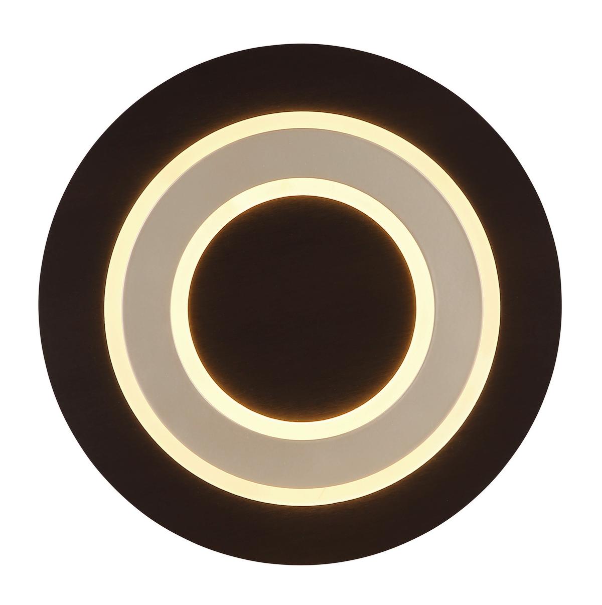 Led-deckenleuchte 48032a-24 Jayden - Champagner/Dunkelbraun, KONVENTIONELL, Holzwerkstoff/Kunststoff (32/5.5cm) - Globo