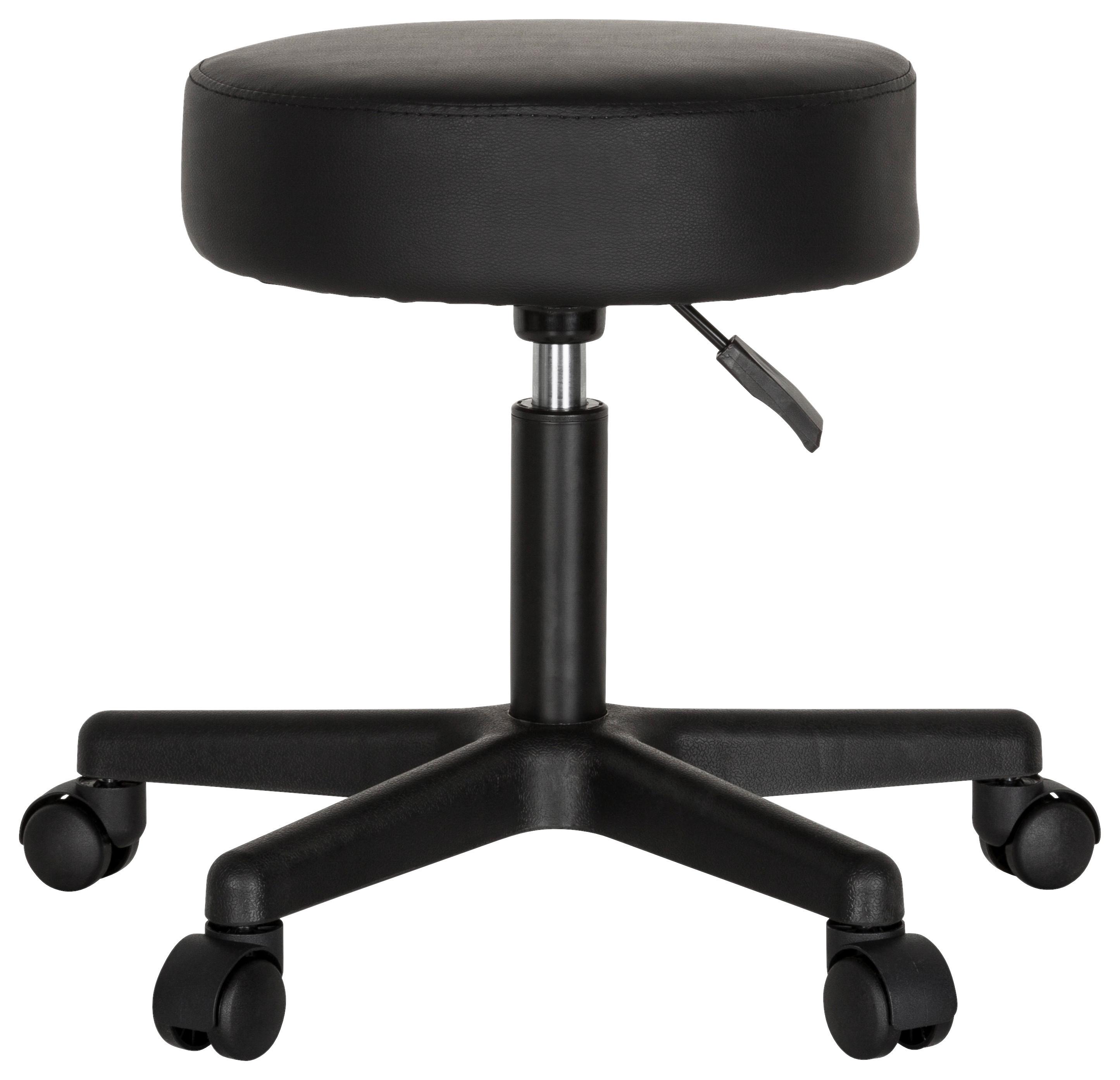 Besucherstuhl Operator Gepolstert Schwarz Bis 100 Kg - Schwarz, MODERN, Kunststoff/Textil (57/45/34cm) - MID.YOU