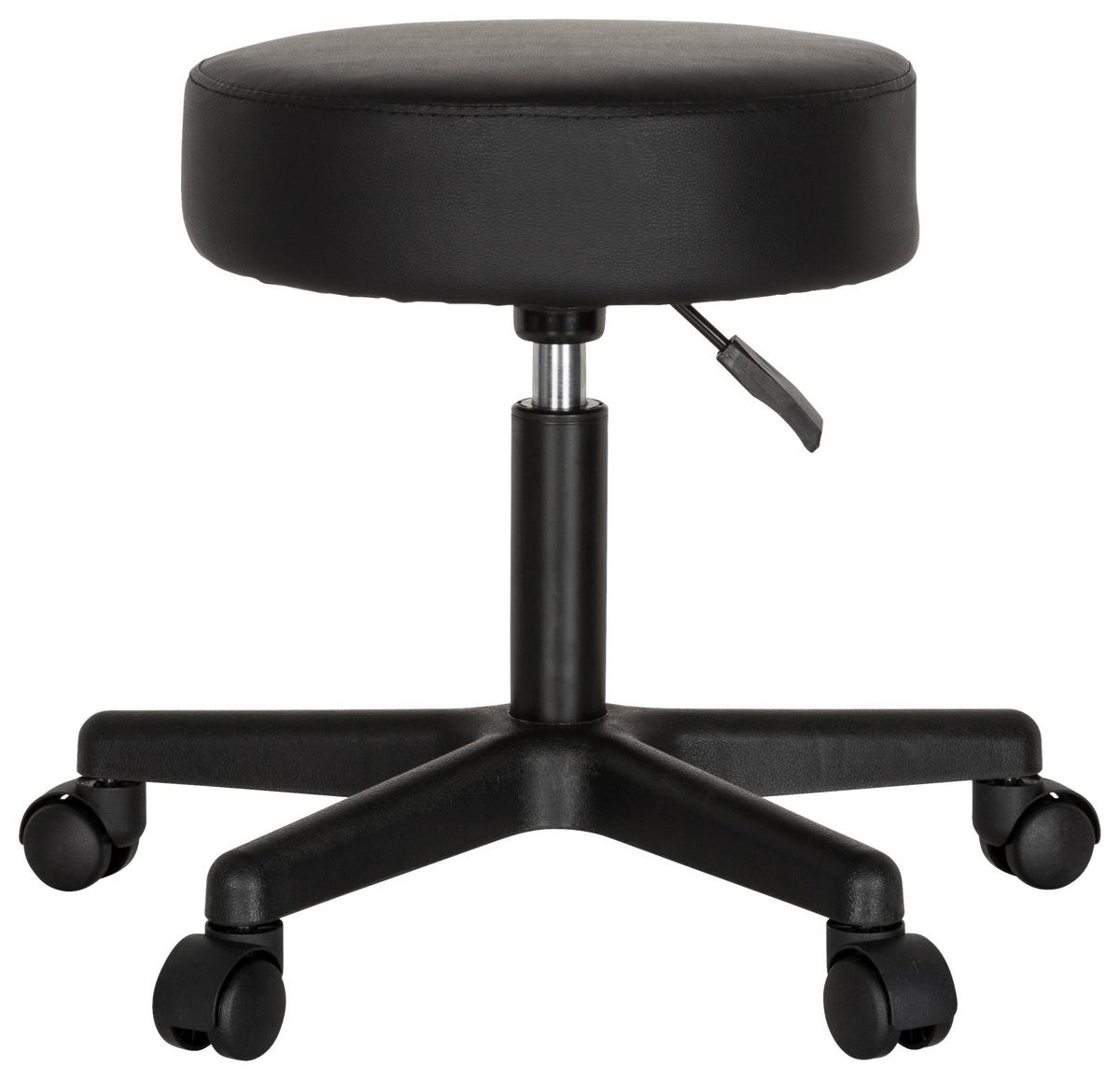 Besucherstuhl Operator Gepolstert Schwarz Bis 100 Kg - Schwarz, MODERN, Kunststoff/Textil (57/45/34cm) - MID.YOU