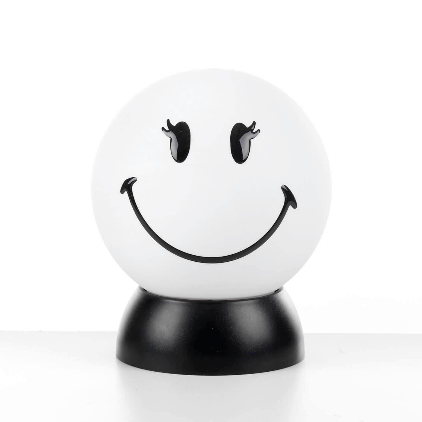 Kindertischleuchte Bianco Weiß Hg Schwarz L: 15cm - Weiß Hochglanz/Schwarz, Basics, Kunststoff (15/15/20cm)