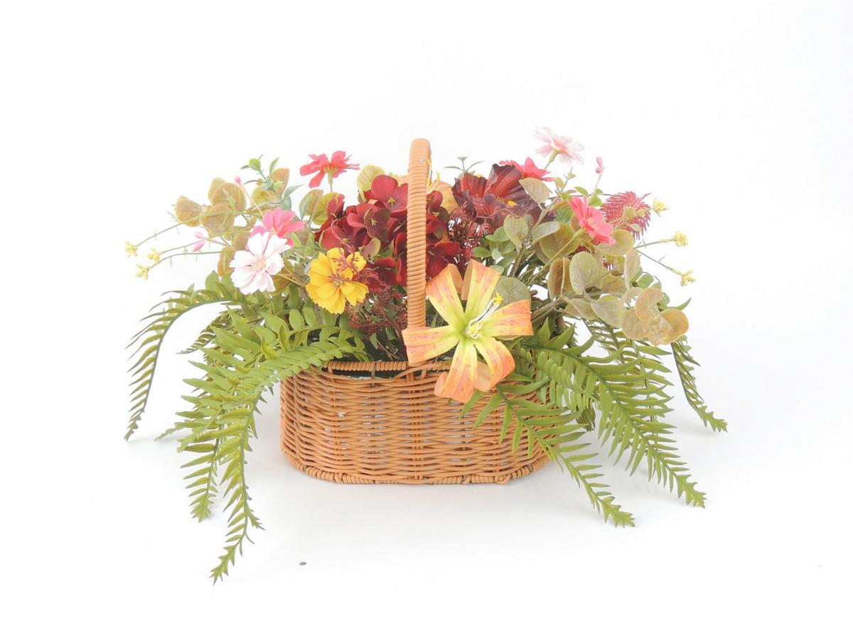 Kunstpflanze Nick - Pink/Rotbraun, KONVENTIONELL, Kunststoff/Textil (45/20/26cm) - Luca Bessoni