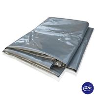 Poolabdeckplane Winterabdeckplane - Grau, KONVENTIONELL, Kunststoff (496/893cm) - Gre