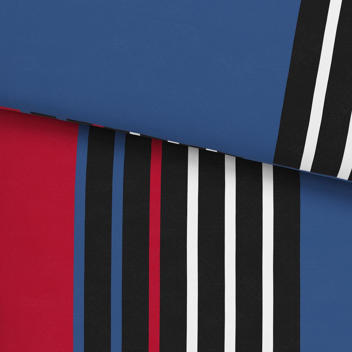 POVLEČENÍ Anton, 70x90/140x200cm - modrá/červená, Konvenční, textil (140/200cm) - Modern Living