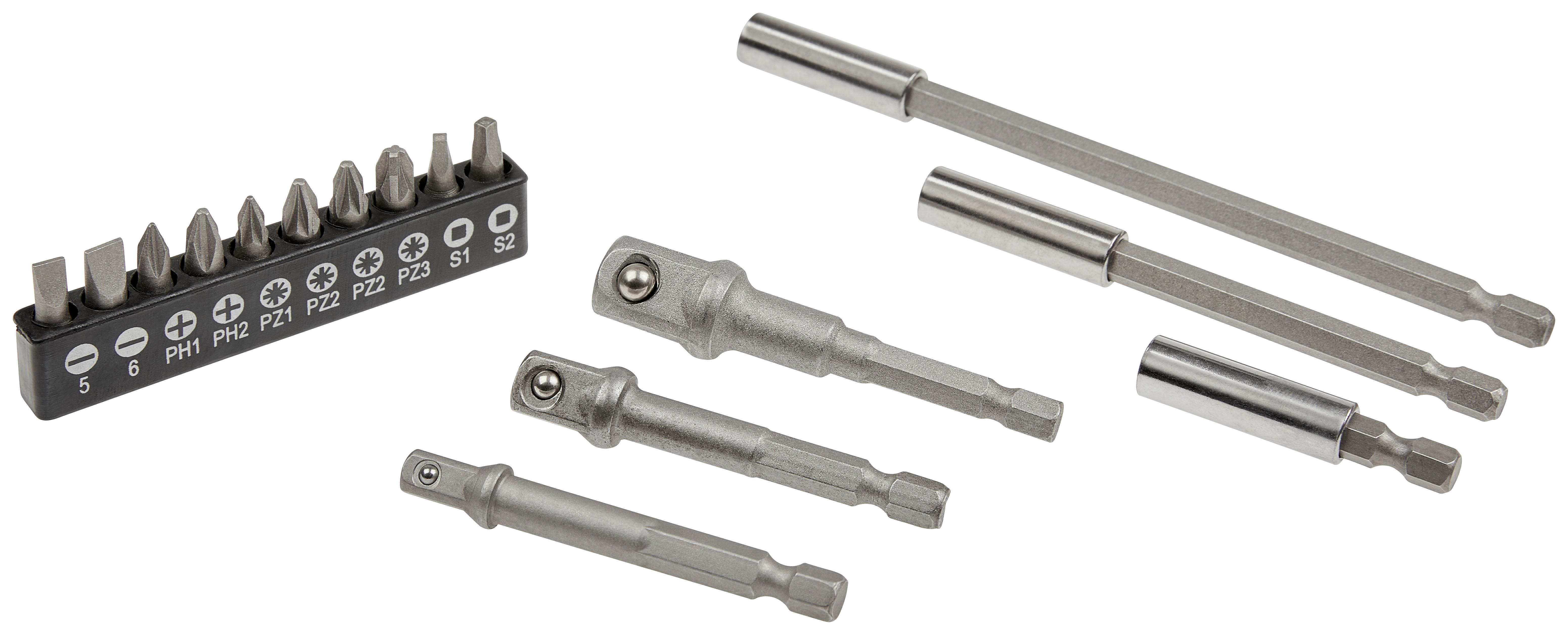 Bohrfutter-adapter Satz 16--Teilig. Metall - Basics, Metall (21,5/13,5/2cm)