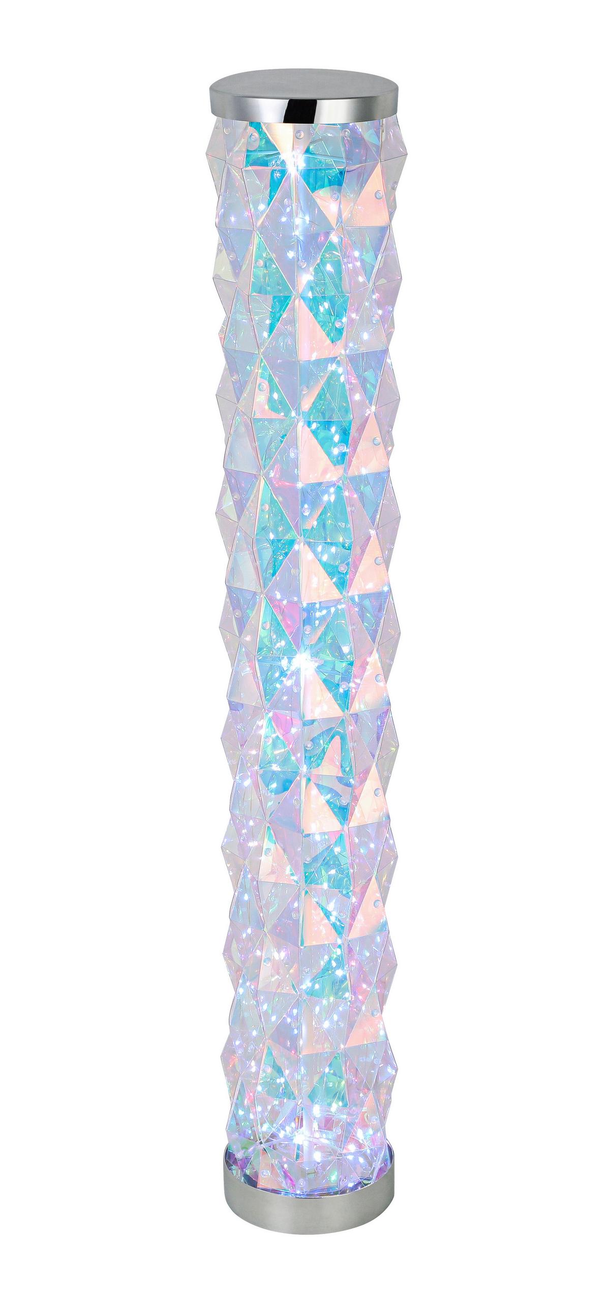 Stehleuchte Chioma - Chromfarben/Transparent, Basics, Kunststoff (17/97,5cm) - Luca Bessoni