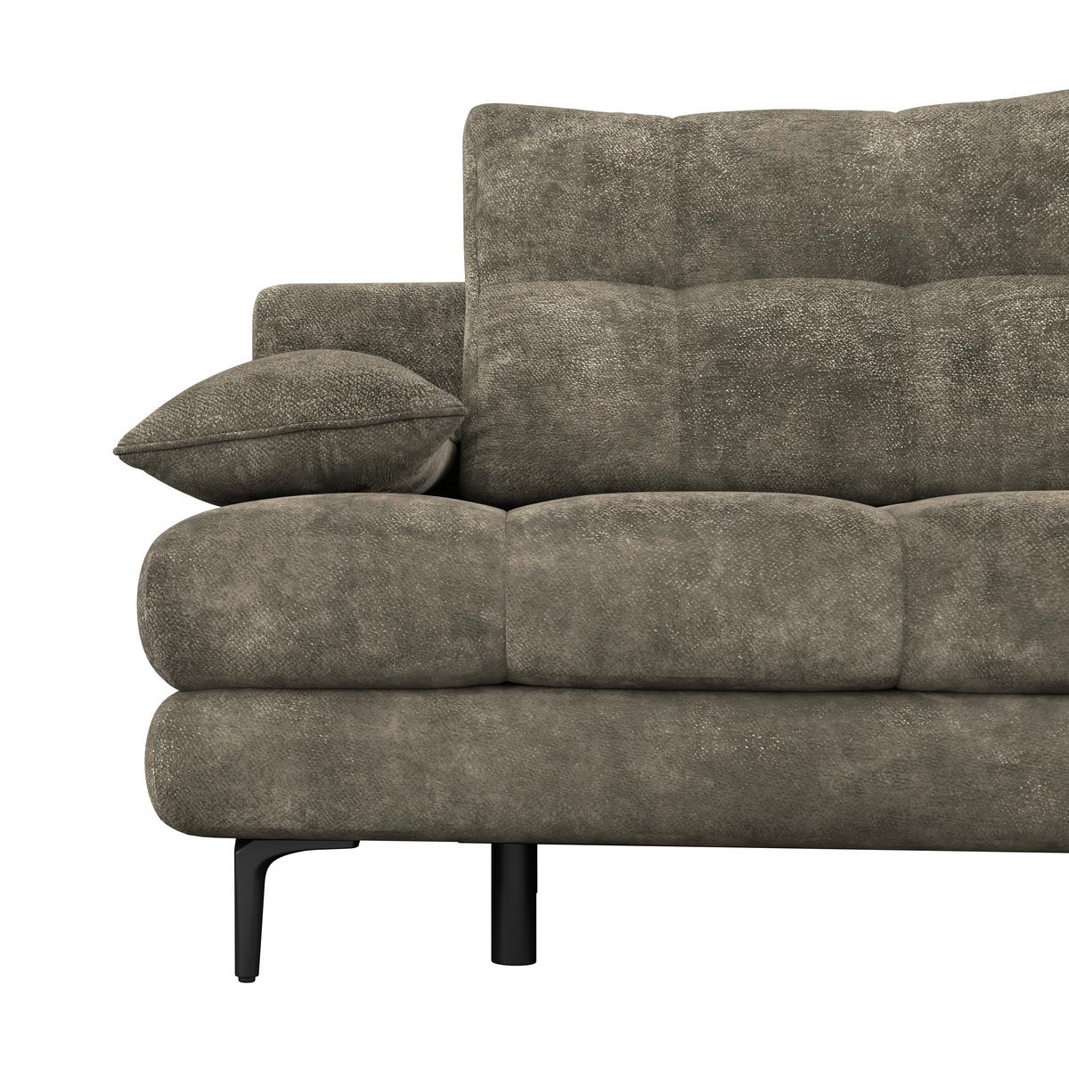 Schlafsofa Perla Mokka B: 203 cm - Schwarz/Mokka, KONVENTIONELL, Textil (203/94/96cm)
