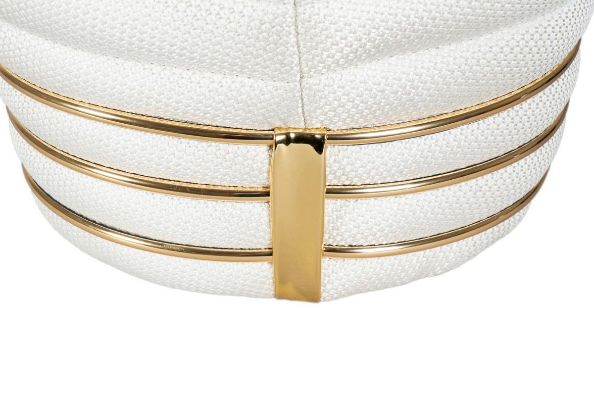 Hocker Doric 345 Beige/goldfarben D: 42 Cm - Beige/Goldfarben, Design, Textil (42/50cm) - Kayoom